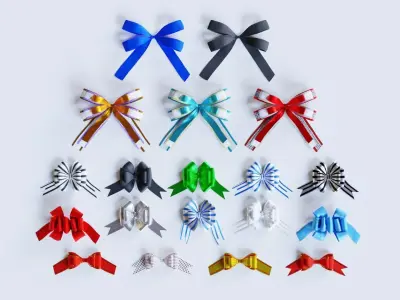 Festive Bow of gift ribbons 3D model
