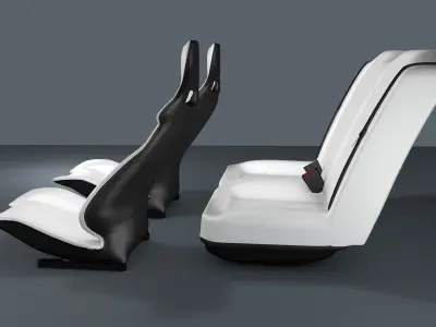Tesla Roadster 2020 seats 3D model