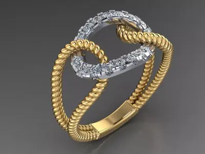 Cocktail ring 3D print model