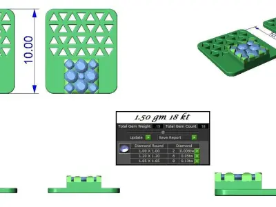 Pendant Earrings combo - 344 3D print model
