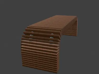 Wooden table 3D model shop