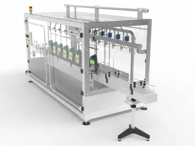 Oil Lubricants Filling Machine 3D model