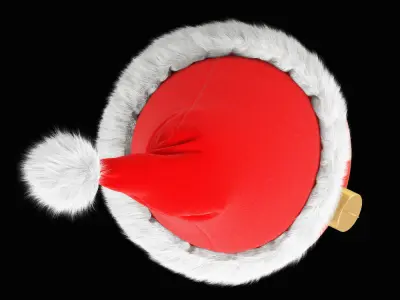 Christmas toy in a Santa Claus hat 3D model