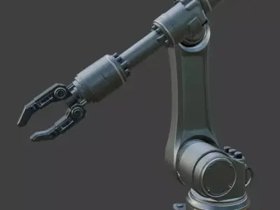 High Detail Mechanical Robot Arm 3D model