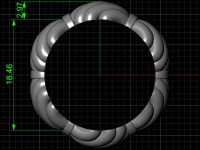  oyster ring 3D print model