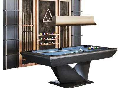 Billiards03 pool table set Low-poly 3D model