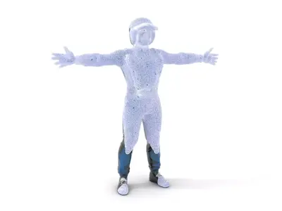 Blue Racing Jumpsuit model pack Low-poly 3D model