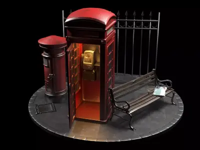 London Corner Free 3D model