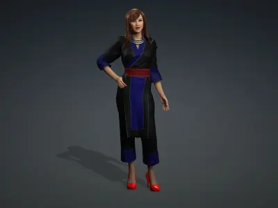 Nkauj hmong suit 3D model