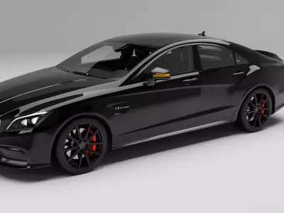 Mercedes-Benz-cls-64-AMG with interior 3D model