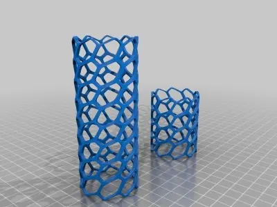 Planar and cilindrical mesh 3d pattern Free 3D print model
