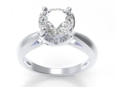 Engagement Ring  STL File Format ready For 3D Printing - CC54 3D print model