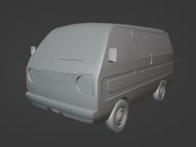 Mitsubishi Minicab Low-poly 3D model