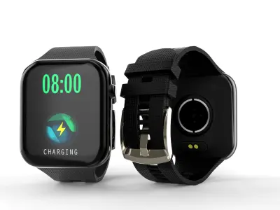 Garmin Apple  Sport Smart Pink Gold running Watch Low-poly 3D model