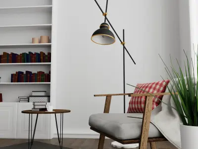 Reading place in living room 3D model