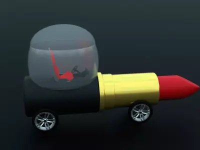 lipstick 3d model car  Low-poly 3D model