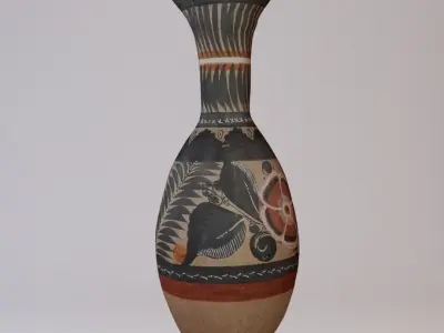 Tall Floral Vase 3D model