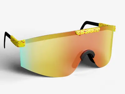 Pit Viper Sport Sunglasses Outdoor Sunglasses 3D Model Low-poly 3D model