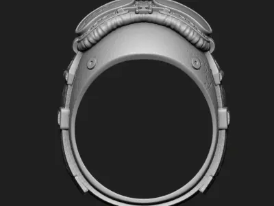 skull ring jewelry biker helmet vol3 3D print model