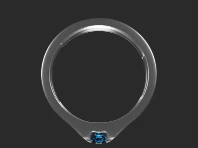 Ring with diamond 3D model Low-poly 3D model