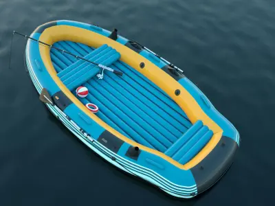 3d Lifeguard boat 3D model