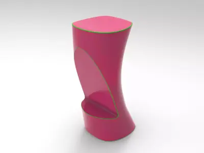 Raven Bar stool Low-poly 3D model
