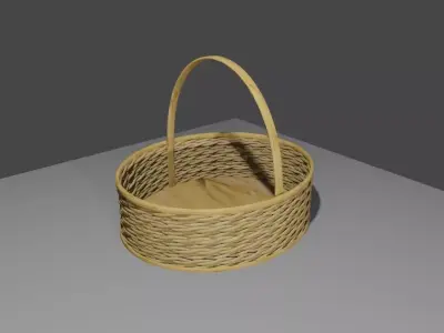 Straw Basket - Cesta de Palha 3D model
