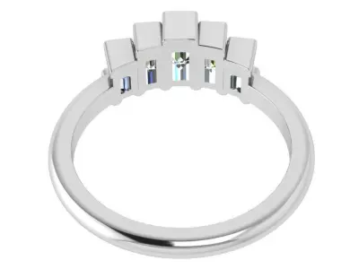 Baguette Diamond Ring 4651 3D print model