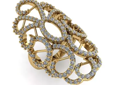 light weight gold diamond rings-C111116SKCH2026062-wt-10-15 3D print model