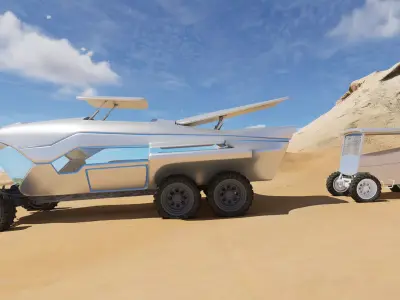 Sci-fi car SUV Future car 3D model