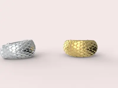 Printable  earring cuff - snake 3D print model