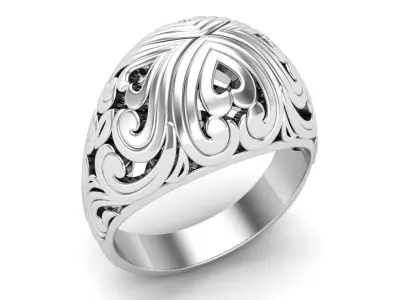 Floral Ring 3D print model buy