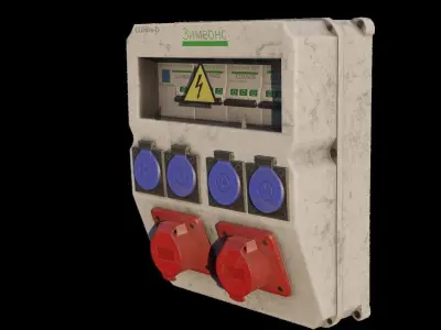 Switch Cabinet game ready  Low-poly 3D model