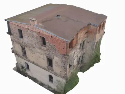 Decorated house ruin 3D model
