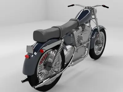  Motorcycle 3 dmodel Low-poly 3D model