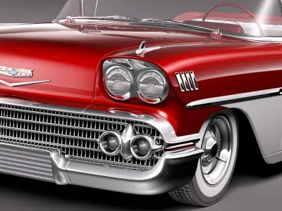 Chevrolet Bel Air 1958 convertible 3D model