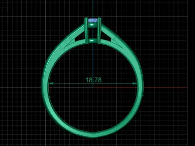 STL 3DM Print Ready Women Diamond Ring Lightweight Printable  3D print model 97