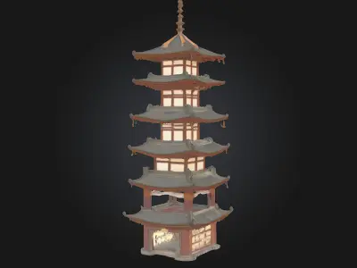 Pagoda of Lights  Radiant Temple of Serenity 3D model