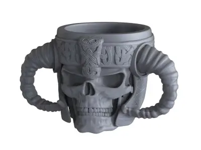 Viking Skull of Valhalla Mug  3D print model