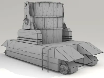 Ladle Transfer Car Low-poly 3D model
