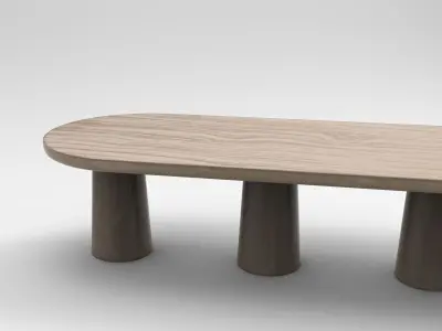 Zuha Dining Table Low-poly 3D model