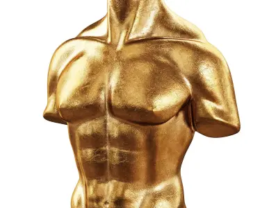 Sculpture of a male athletic torso 3D model