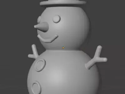 snowman 3D print model