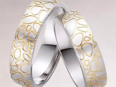 Wedding rings 006 Free 3D print model