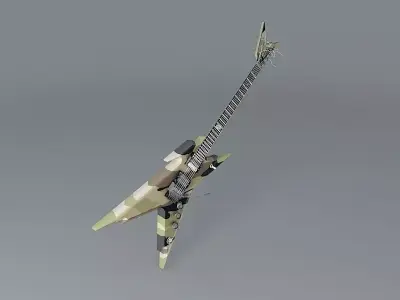Dime Razorback camo guitar Free 3D model