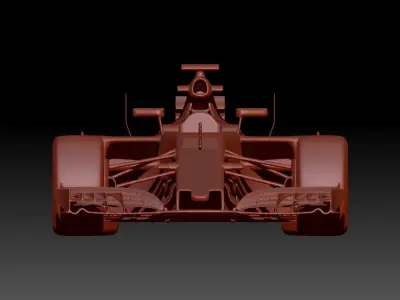 F1 Solid Racing Keychain Creative Necklace Charm Pendant Jewelry 3D print model