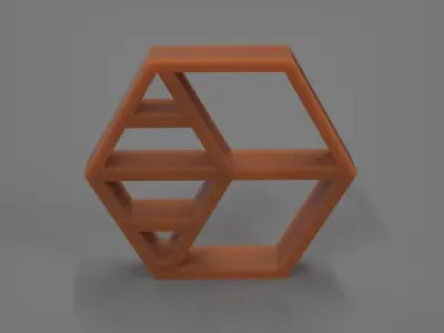 Hexagonal Wall Shelf 3D print model