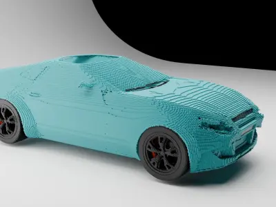 Minecraft car 3D model