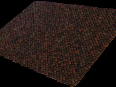 Procedural roof tiles Geometry nodes 3D model