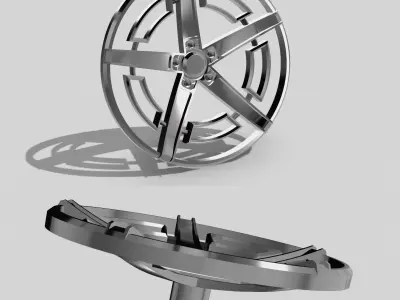 20inch CELICA-R Concave Wheels w Tires 3D print model